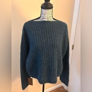 Women's Mohair Gentle Herd Teal Sweater